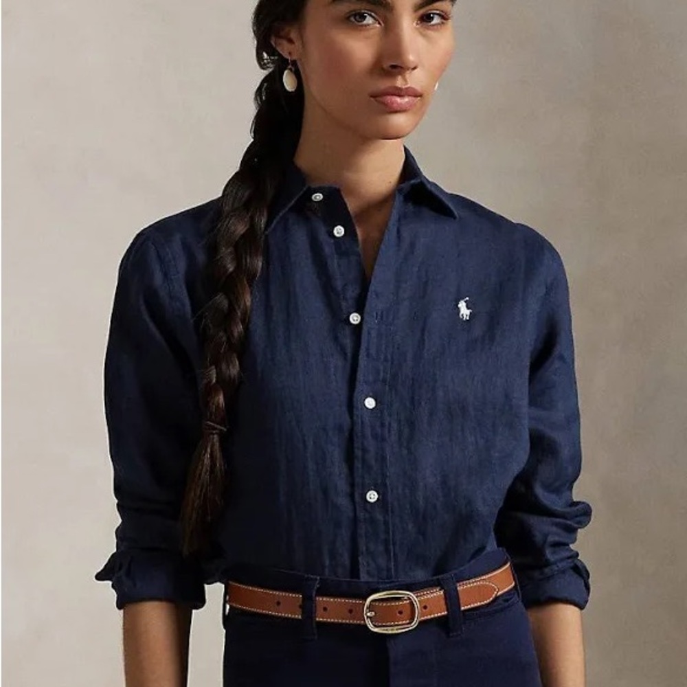 Polo by Ralph Lauren Dark Blue Classic Fit Shirt